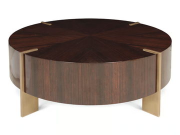 MAZU - Low round ebony coffee table by JOSÉ LEITE DE CASTRO - view 2